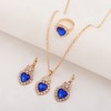 3-Piece Luxury Jewelry Set - Necklace, Earrings & Ring Diamond Bridal Set