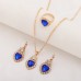 3-Piece Luxury Jewelry Set - Necklace, Earrings & Ring Diamond Bridal Set