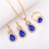 3-Piece Luxury Jewelry Set - Necklace, Earrings & Ring Diamond Bridal Set