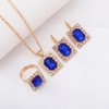 3-Piece Luxury Jewelry Set - Necklace, Earrings & Ring Diamond Bridal Set