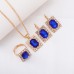 3-Piece Luxury Jewelry Set - Necklace, Earrings & Ring Diamond Bridal Set