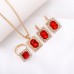 3-Piece Luxury Jewelry Set - Necklace, Earrings & Ring Diamond Bridal Set