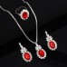 3-Piece Luxury Jewelry Set - Necklace, Earrings & Ring Diamond Bridal Set