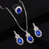 3-Piece Luxury Jewelry Set - Necklace, Earrings & Ring Diamond Bridal Set