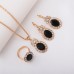 3-Piece Luxury Jewelry Set - Necklace, Earrings & Ring Diamond Bridal Set