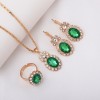 3-Piece Luxury Jewelry Set - Necklace, Earrings & Ring Diamond Bridal Set