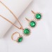 3-Piece Luxury Jewelry Set - Necklace, Earrings & Ring Diamond Bridal Set