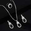 3-Piece Luxury Jewelry Set - Necklace, Earrings & Ring Diamond Bridal Set