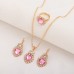 3-Piece Luxury Jewelry Set - Necklace, Earrings & Ring Diamond Bridal Set