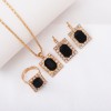 3-Piece Luxury Jewelry Set - Necklace, Earrings & Ring Diamond Bridal Set