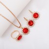 3-Piece Luxury Jewelry Set - Necklace, Earrings & Ring Diamond Bridal Set