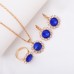3-Piece Luxury Jewelry Set - Necklace, Earrings & Ring Diamond Bridal Set