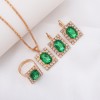 3-Piece Luxury Jewelry Set - Necklace, Earrings & Ring Diamond Bridal Set