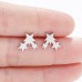 Triple star 304 Stainless Steel Stainless Steel Simple Style Ear Studs