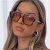Retro Geometric UV400 Protection Resin Polygon Full Frame Women's Sunglasses
