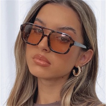 Retro Geometric UV400 Protection Resin Polygon Full Frame Women's Sunglasses