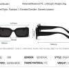 Women's retro rectangular sunglasses fashionable candy colored small frame sunglasses travel UV400 wholesale cheap sunglasses