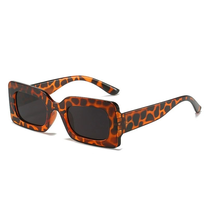 Women's retro rectangular sunglasses fashionable candy colored small frame sunglasses travel UV400 wholesale cheap sunglasses