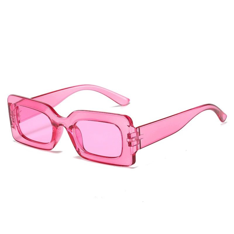 Women's retro rectangular sunglasses fashionable candy colored small frame sunglasses travel UV400 wholesale cheap sunglasses