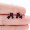 Triple star 304 Stainless Steel Stainless Steel Simple Style Ear Studs