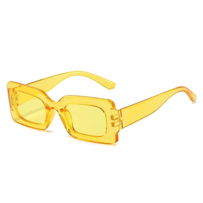 Women's retro rectangular sunglasses fashionable candy colored small frame sunglasses travel UV400 wholesale cheap sunglasses