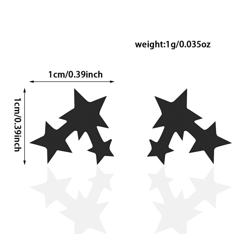 Triple star 304 Stainless Steel Stainless Steel Simple Style Ear Studs