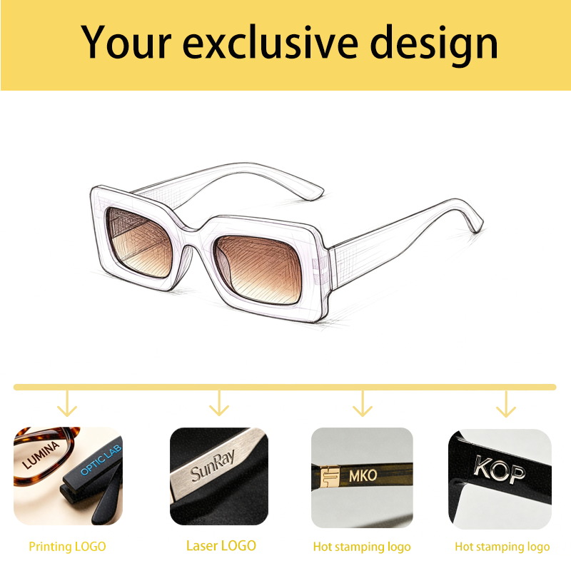 Women's retro rectangular sunglasses fashionable candy colored small frame sunglasses travel UV400 wholesale cheap sunglasses