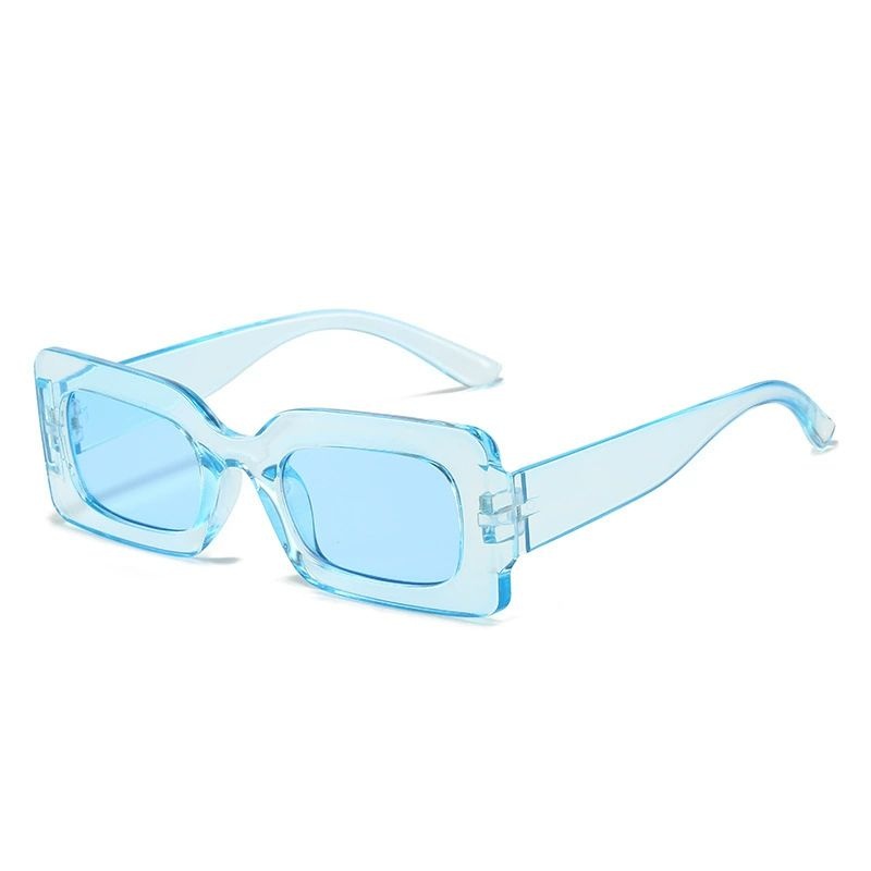 Women's retro rectangular sunglasses fashionable candy colored small frame sunglasses travel UV400 wholesale cheap sunglasses