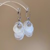 Assorted shell drop earrings with a 925 sterling silver pin