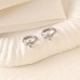 Zircon Diamond-studded stainless steel hoop earring chain