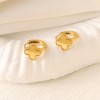 Zircon Diamond-studded stainless steel hoop earring chain