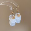 Assorted shell drop earrings with a 925 sterling silver pin