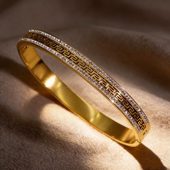 Vintage Hollow Filigree Fashion Design Stainless Steel Bracelet