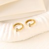 Zircon Diamond-studded stainless steel hoop earring chain