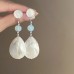 Assorted shell drop earrings with a 925 sterling silver pin