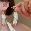 Assorted shell drop earrings with a 925 sterling silver pin