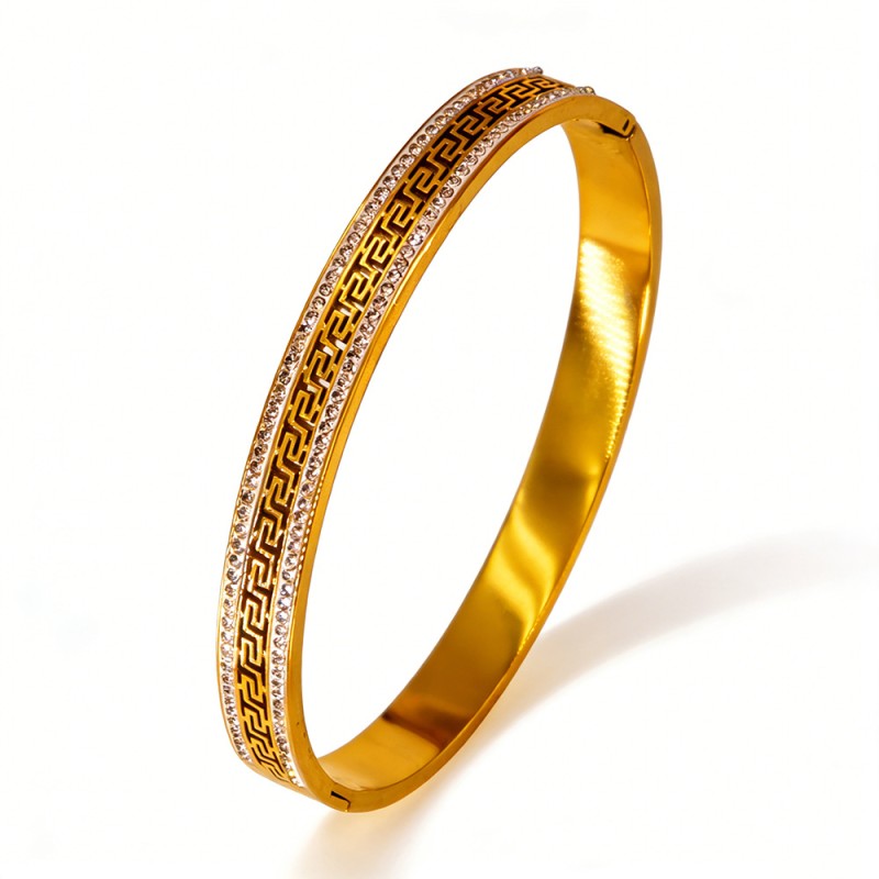 Vintage Hollow Filigree Fashion Design Stainless Steel Bracelet