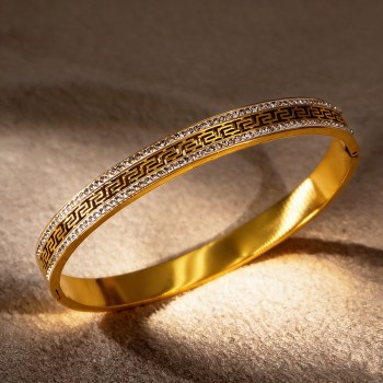 Vintage Hollow Filigree Fashion Design Stainless Steel Bracelet