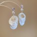 Assorted shell drop earrings with a 925 sterling silver pin