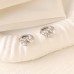 Zircon Diamond-studded stainless steel hoop earring chain