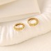 Zircon Diamond-studded stainless steel hoop earring chain
