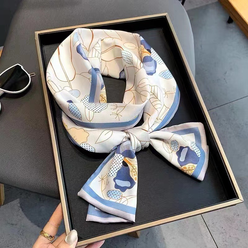 Satin Streamers Long Small Silk Scarves Long Scarves Versatile