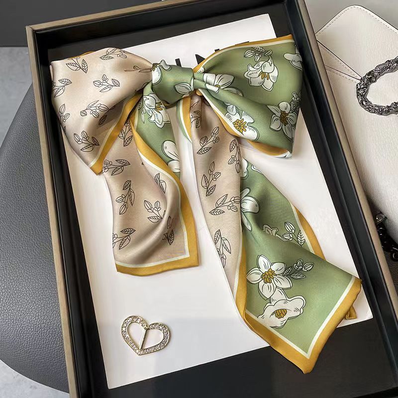 Satin Streamers Long Small Silk Scarves Long Scarves Versatile