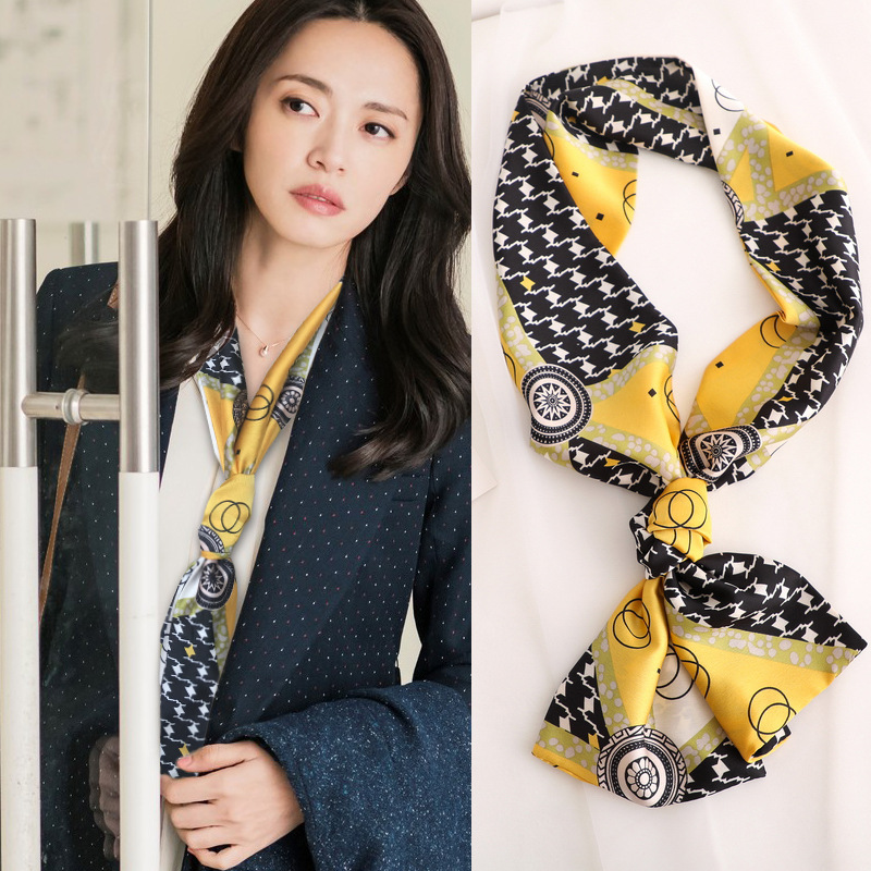 Satin Streamers Long Small Silk Scarves Long Scarves Versatile