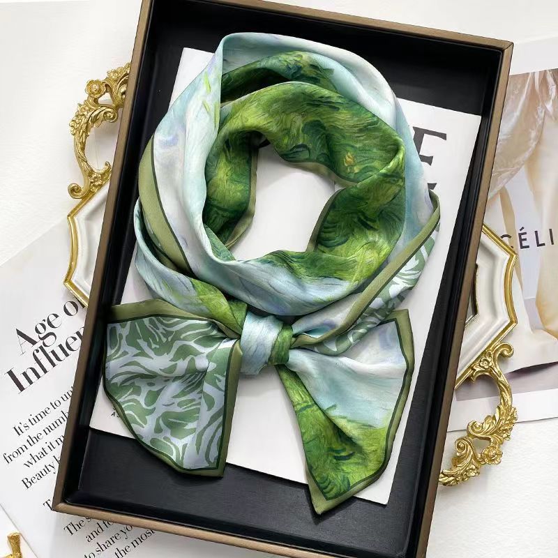 Satin Streamers Long Small Silk Scarves Long Scarves Versatile