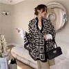 Korean autumn and winter scarf, shawl, dual-purpose silk scarf for women, versatile spring and autumn ultra-thin cotton and linen outer travel gauze scarf