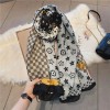 Korean autumn and winter scarf, shawl, dual-purpose silk scarf for women, versatile spring and autumn ultra-thin cotton and linen outer travel gauze scarf