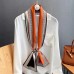 Spring and Autumn Satin Streamers Long Small Silk Scarves