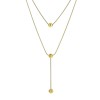 Round bead trendy clavicle chain simple high-end niche small double-layer necklace