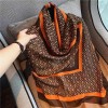 Korean autumn and winter scarf, shawl, dual-purpose silk scarf for women, versatile spring and autumn ultra-thin cotton and linen outer travel gauze scarf